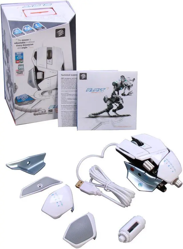 Alt view image 5 of 5 - Mad Catz R.A.T.7 Gaming Mouse for PC and Mac - White