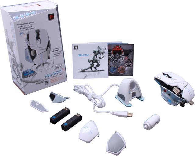 Alt view image 6 of 6 - Mad Catz R.A.T.9 Gaming Mouse for PC and Mac - White