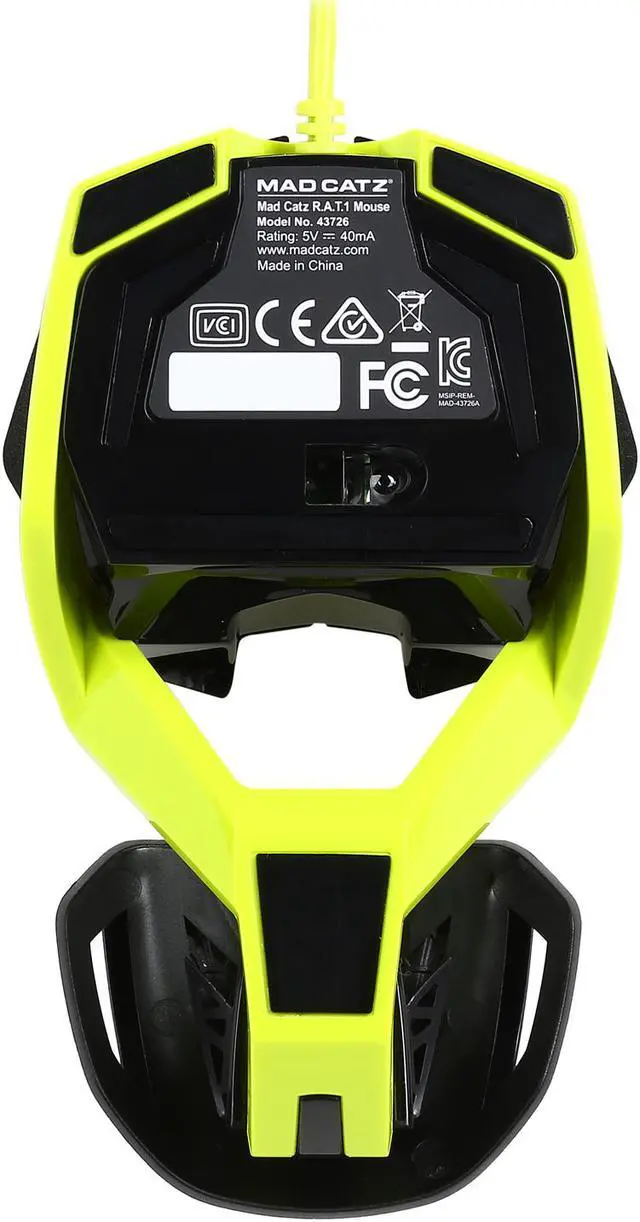Alt view image 4 of 6 - Mad Catz R.A.T.1 MCB437260006/06/1 Green 6 Buttons Wired Gaming Mouse