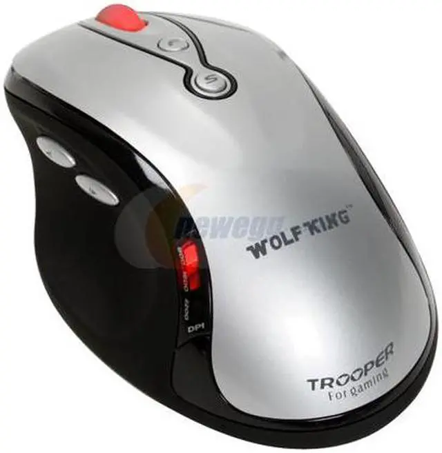 Main image of WOLF KING Trooper WOLTROOPERSILVER Silver 7 Buttons 1 x Wheel USB Laser Mouse