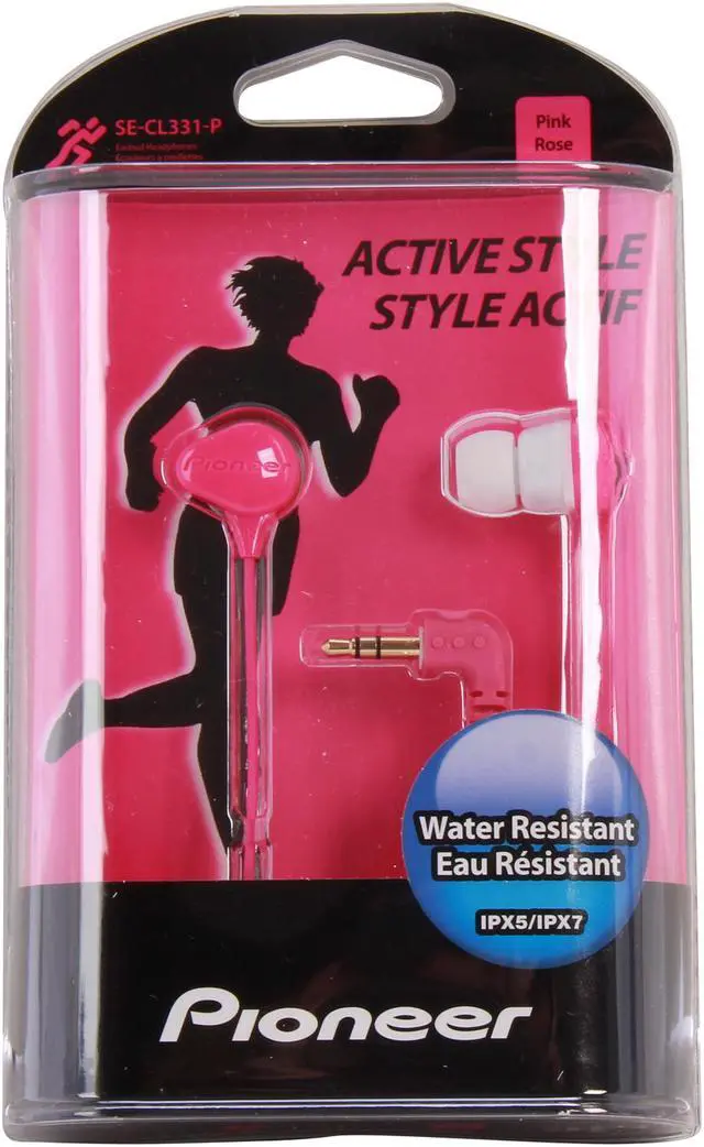 Alt view image 6 of 6 - Pioneer SE-CL331-P 3.5mm Connector Canal Water-Resistant Stereo Earbud Earphone for sports(Pink)