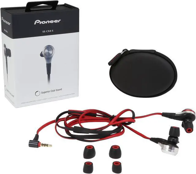 Alt view image 4 of 4 - Pioneer SE-CX8 In-Ear Headphones-Silver