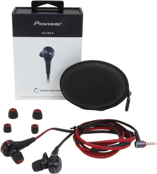 Alt view image 5 of 5 - Pioneer SE-CX8 In-Ear Headphones-Black