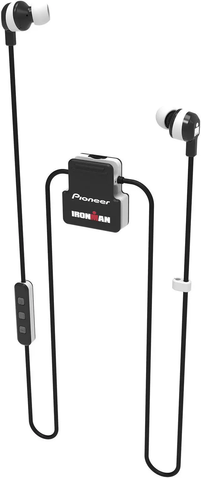 Alt view image 3 of 4 - Pioneer SE-IM5BT IRONMAN Wireless Sports Earphones (White)