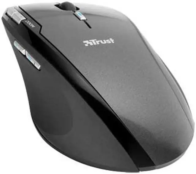 Alt view image 2 of 4 - Trust MI-7700R Gray 8 Buttons Tilt Wheel 2.4 GHz Wireless Laser MediaPlayer Mouse