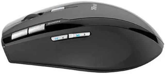 Alt view image 4 of 4 - Trust MI-7700R Gray 8 Buttons Tilt Wheel 2.4 GHz Wireless Laser MediaPlayer Mouse