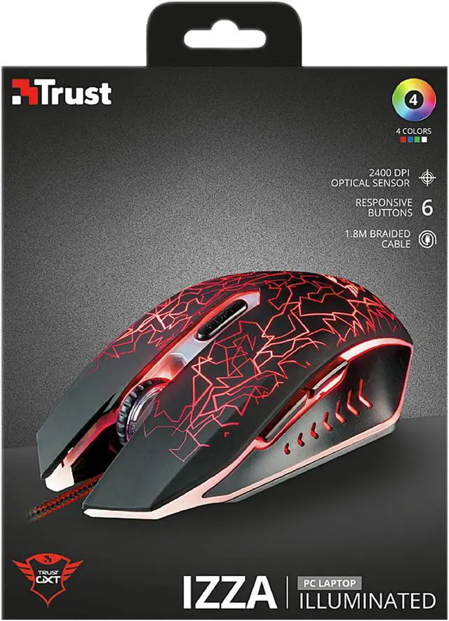Alt view image 9 of 9 - Trust GXT 105 IZZA Illuminated Gaming Mouse - 21683