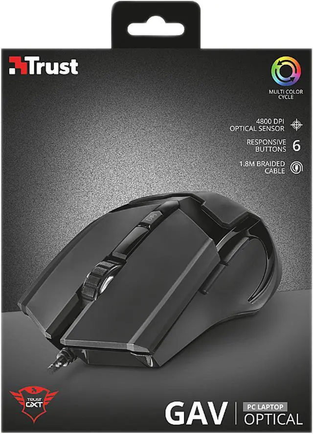 Alt view image 7 of 7 - Trust GXT 101 GAV Optical Gaming Mouse - 21044