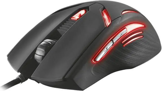 Alt view image 3 of 6 - Trust GXT 152 Exent Illuminated Gaming Mouse - Accurate 2400 dpi Gamer Mouse with 6 Buttons and Illuminated Top and Sides