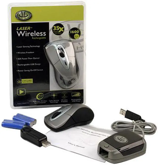 Alt view image 9 of 9 - GEAR HEAD LM5000CWU Silver 3 Buttons 1 x Wheel RF Wireless Laser Rechargeable Mouse