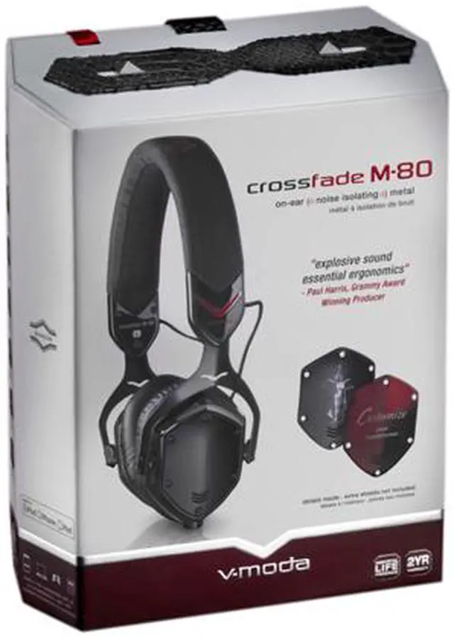 Alt view image 7 of 11 - V-Moda Crossfade M-80 On-Ear Noise - Isolating Metal Headphone - Shadow