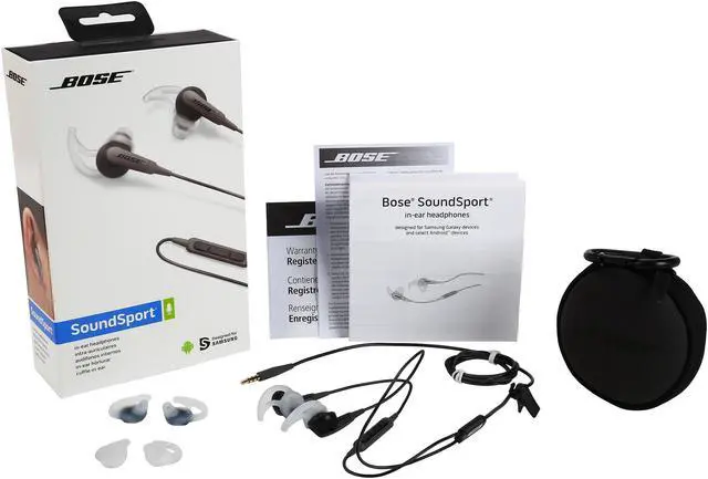 Alt view image 5 of 5 - Bose SoundSport In-Ear Headphones - Charcoal - Samsung & Android Devices