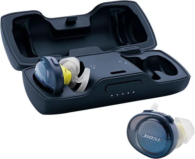 Alt view image 5 of 5 - Bose SoundSport Free Truly Wireless Sport Headphones - Navy/Citron