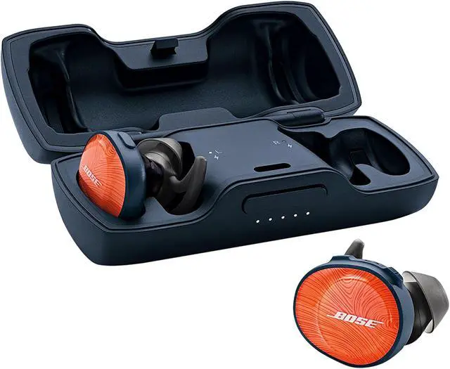 Alt view image 3 of 5 - Bose SoundSport Free Truly Wireless Sport Headphones - Orange/Navy