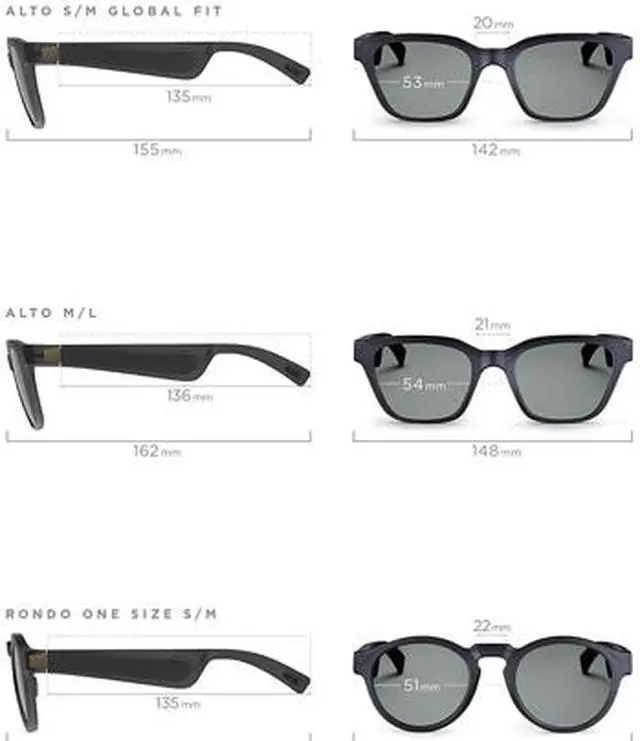 Alt view image 4 of 4 - Bose Frames Audio Sunglasses with Open Ear Headphones, Alto M/L , Black - with Bluetooth Connectivity