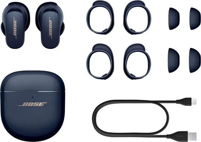 Alt view image 3 of 4 - Bose  QuietComfort Earbuds II - Midnight Blue  870730-0030