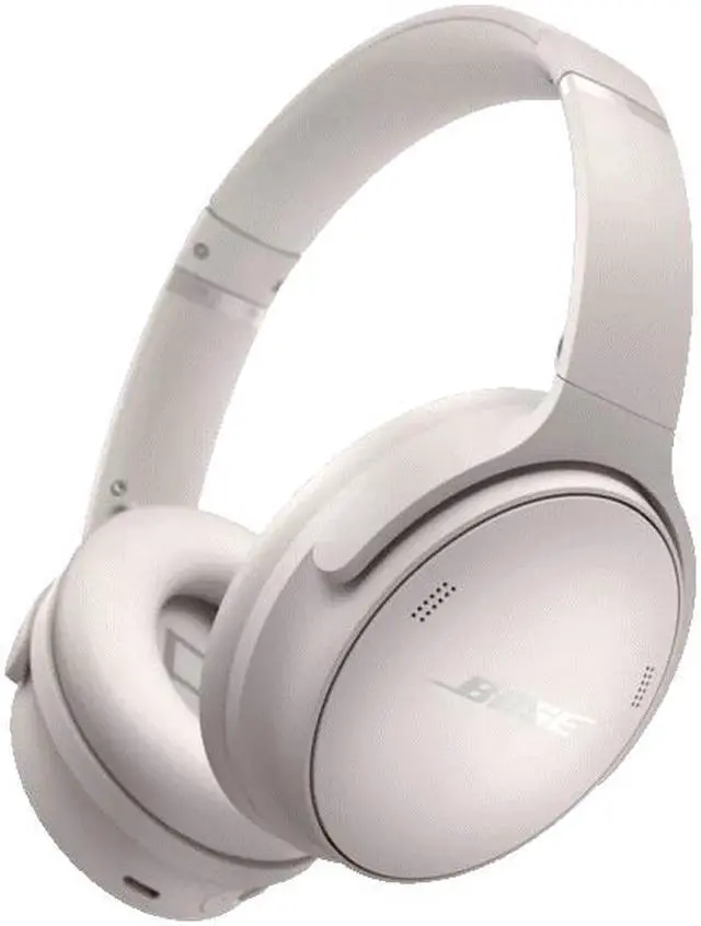 Alt view image 6 of 9 - Bose QuietComfort Wireless Noise Cancelling Over-the-ear Headphones  - White Smoke