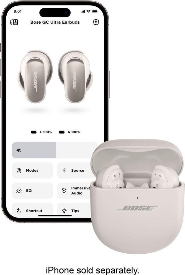 Alt view image 5 of 6 - Bose QuietComfort Ultra True Wireless Noise Cancelling In-Ear Earbuds - White