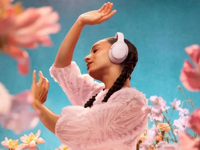 Alt view image 2 of 8 - Bose QuietComfort Active Noise Cancelling Bluetooth Headphones - Petal Pink