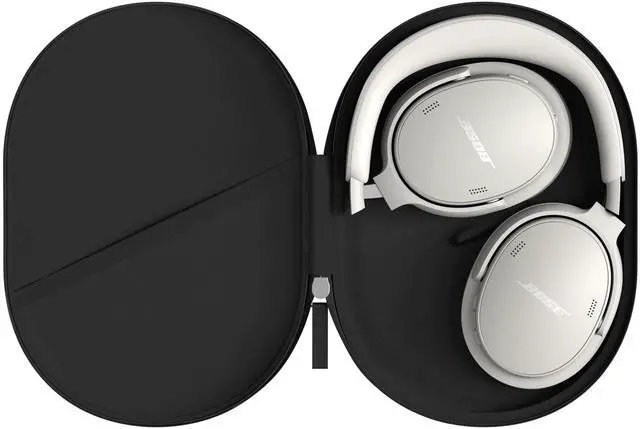 Alt view image 5 of 7 - Bose QuietComfort Headphones (2nd Gen) - Wireless Headphones, Active Over Ear Noise Cancelling and Mic, Immersive Audio, USB-C Charging and Lossless Audio, Up to 24 Hours of Play time, White Smoke