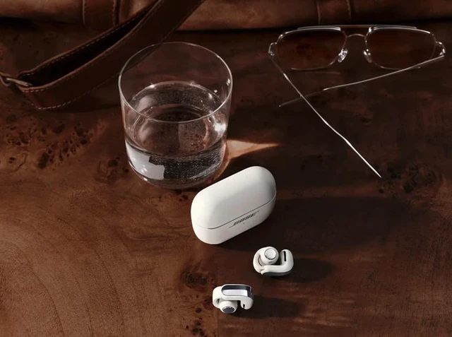 Alt view image 4 of 16 - Bose Ultra Open Earbuds (2nd Gen) - Open-Ear, Clip-On, Wireless Earbuds, Bluetooth, Immersive Audio, Wireless Charging, Up to 28 Hrs of Audio, Ideal for Traveling, School, and Office, White