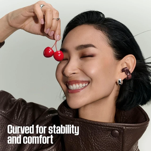 Alt view image 5 of 15 - Bose Ultra Open Earbuds (2nd Gen) - Open-Ear, Clip-On, Wireless Earbuds, Bluetooth, Immersive Audio, Wireless Charging, Up to 28 Hrs of Audio, Ideal for Traveling, School, and Office, Cherry Chocolate