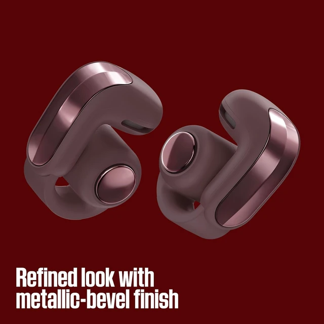 Alt view image 4 of 15 - Bose Ultra Open Earbuds (2nd Gen) - Open-Ear, Clip-On, Wireless Earbuds, Bluetooth, Immersive Audio, Wireless Charging, Up to 28 Hrs of Audio, Ideal for Traveling, School, and Office, Cherry Chocolate
