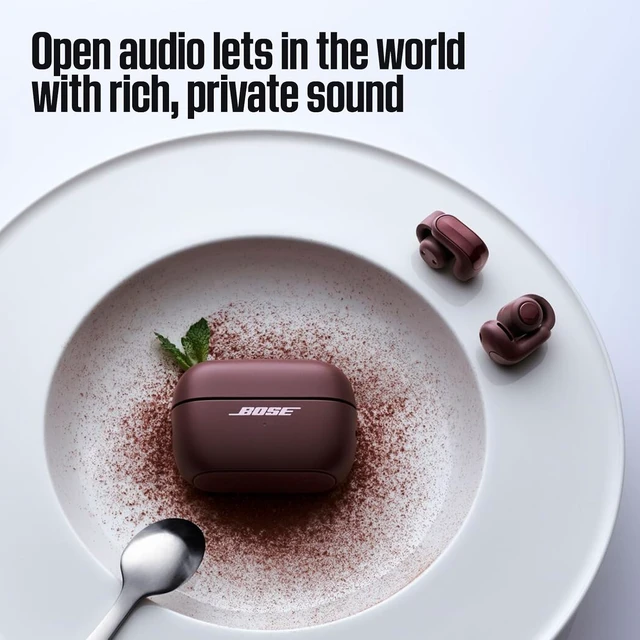 Alt view image 3 of 15 - Bose Ultra Open Earbuds (2nd Gen) - Open-Ear, Clip-On, Wireless Earbuds, Bluetooth, Immersive Audio, Wireless Charging, Up to 28 Hrs of Audio, Ideal for Traveling, School, and Office, Cherry Chocolate