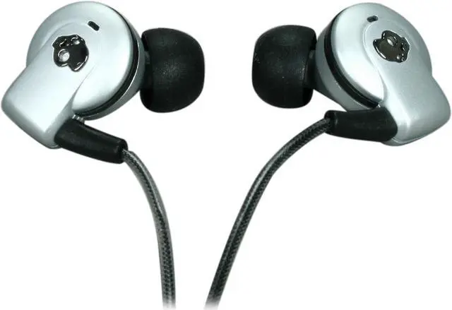 Alt view image 2 of 5 - Skullcandy Silver Asym 3.5mm Gold-Plated Connector Canal Earbuds (Silver)