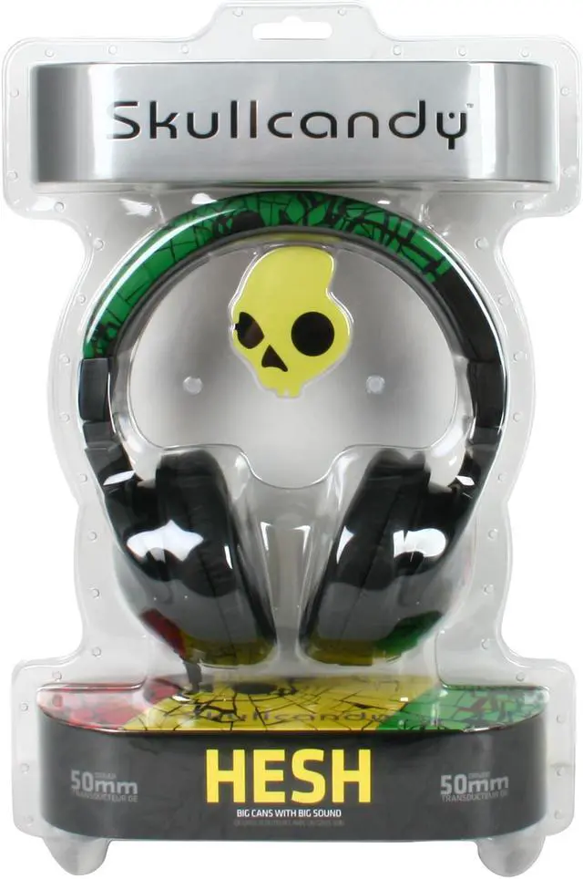 Alt view image 6 of 6 - Skullcandy HESH Shattered Rasta Over Ear S6HECZ-078