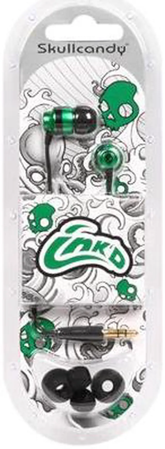 Alt view image 3 of 3 - Skullcandy INKD Grn/blk In Ear Bud S2INCZ-036