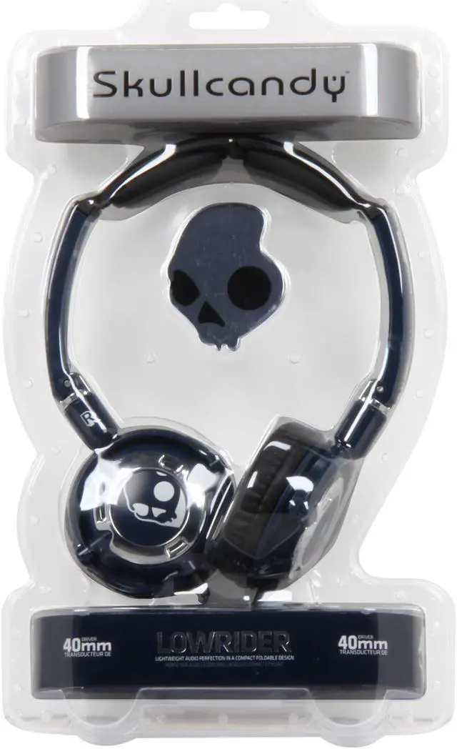Alt view image 6 of 6 - Skullcandy Lowrider Navy/Chrome On Ear S5LWDZ-131