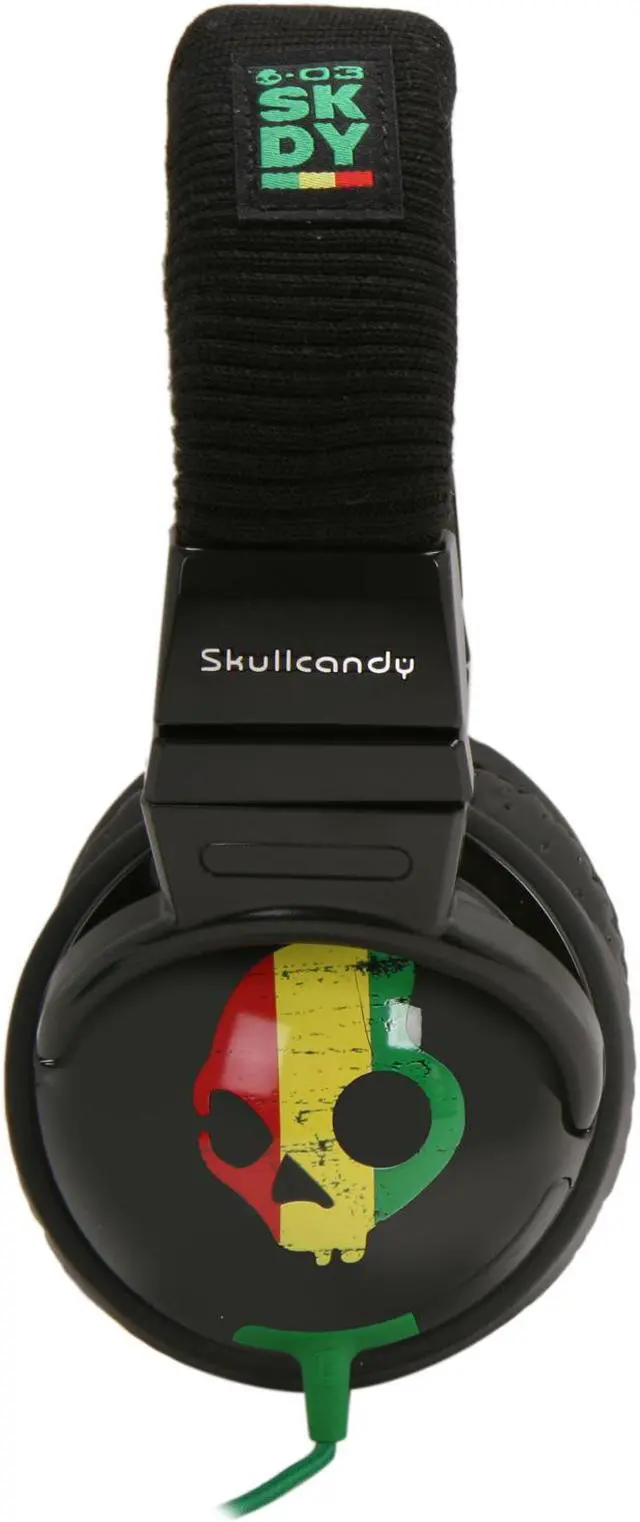 Alt view image 3 of 6 - Skullcandy Hesh Rasta S6HEDZ-058 3.5mm Connector Circumaural Headphone - Rasta