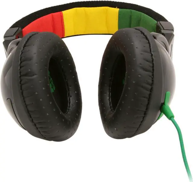 Alt view image 4 of 6 - Skullcandy Hesh Rasta S6HEDZ-058 3.5mm Connector Circumaural Headphone - Rasta
