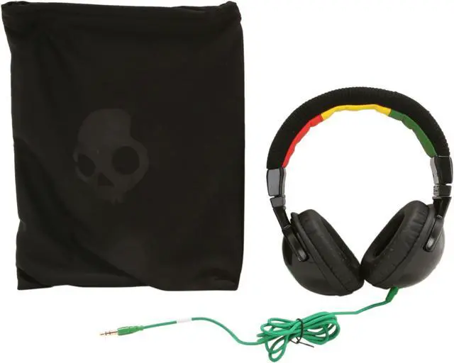 Alt view image 5 of 6 - Skullcandy Hesh Rasta S6HEDZ-058 3.5mm Connector Circumaural Headphone - Rasta
