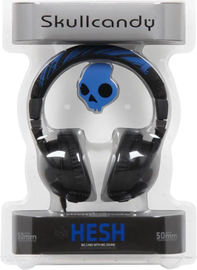 Alt view image 6 of 6 - Skullcandy HESH Blk/Blue Over Ear S6HEDZ-116
