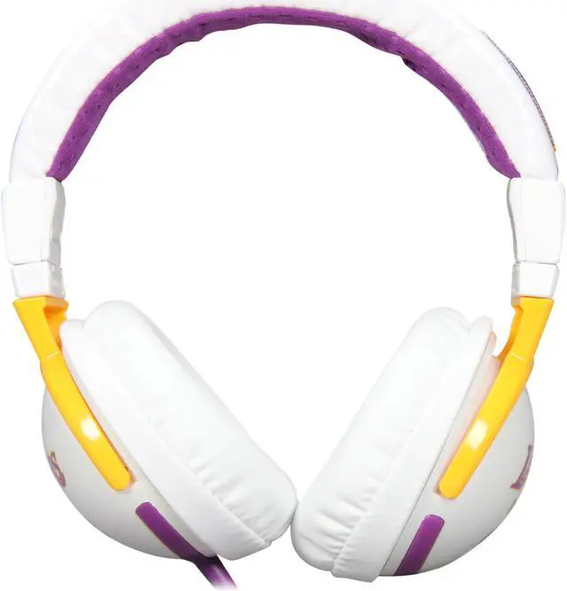 Alt view image 2 of 7 - Skullcandy Hesh White SGHEBZ-12 3.5mm Connector Circumaural Headphone with Mic - NBA Lakers White (2011 Model)