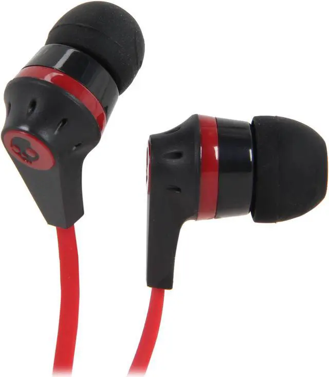 Alt view image 2 of 7 - Skullcandy Black/Red S2IKDY-010 3.5mm Connector Ink'd 2.0 Earbud Headphones with Mic, Black/ Red