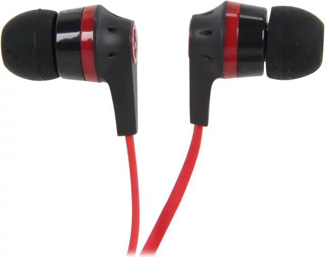 Alt view image 4 of 7 - Skullcandy Black/Red S2IKDY-010 3.5mm Connector Ink'd 2.0 Earbud Headphones with Mic, Black/ Red