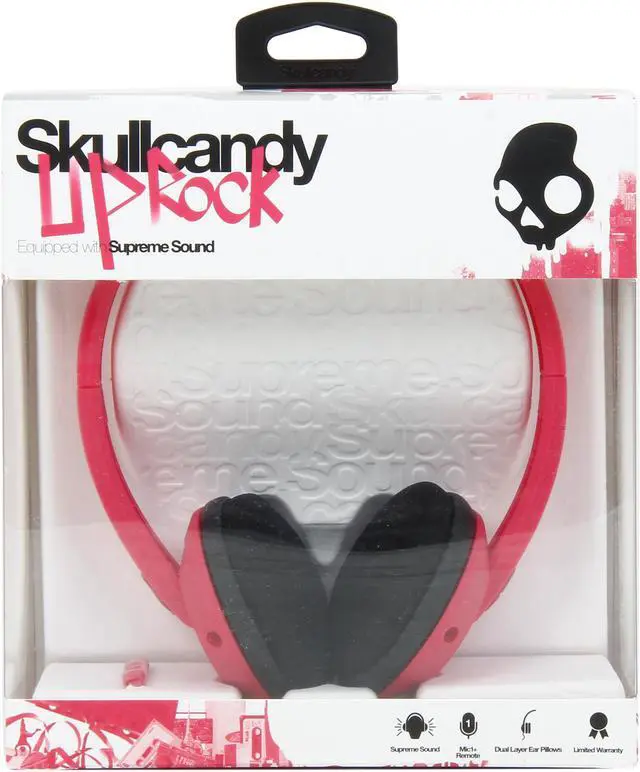 Alt view image 6 of 6 - Skullcandy Pink/Black/Black S5URGY-416 Uprock Micd  On-Ear Headphones with Mic