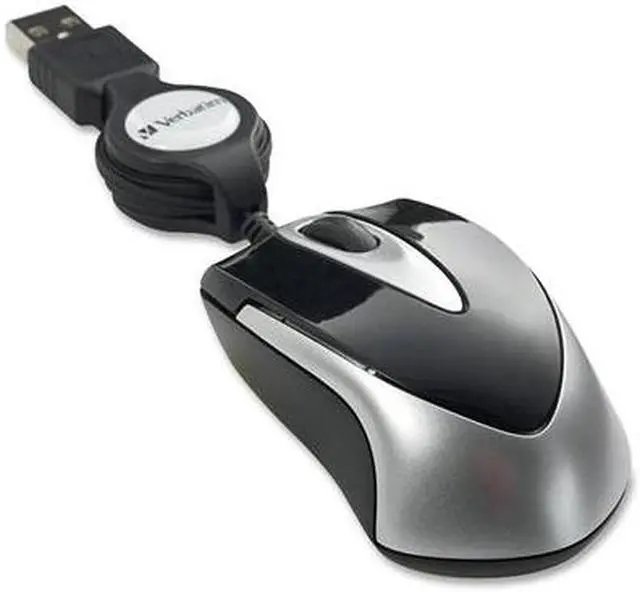 Main image of Verbatim 97256 Black 1 x Wheel USB Wired Optical Travel Mouse