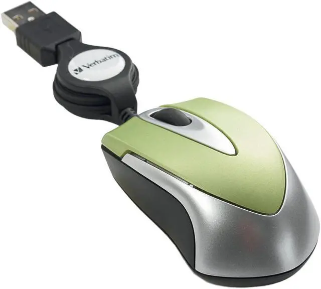 Alt view image 3 of 3 - Verbatim 97254 Green 1 x Wheel USB Wired Optical Travel Mouse