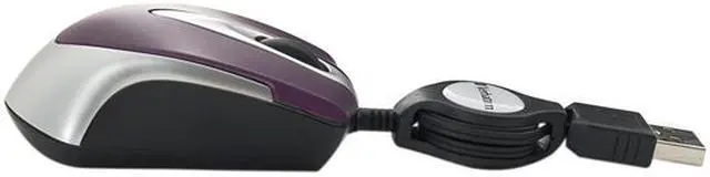 Alt view image 2 of 3 - Verbatim 97253 Purple 1 x Wheel USB Wired Optical Travel Mouse
