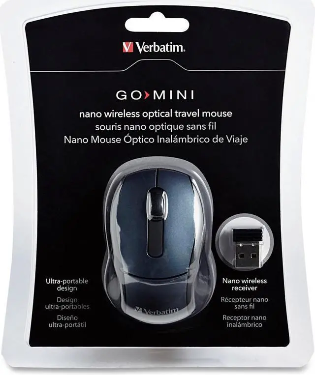 Alt view image 4 of 4 - Verbatim 97470 Graphite 3 Buttons 1 x Wheel USB RF Wireless Optical Mouse
