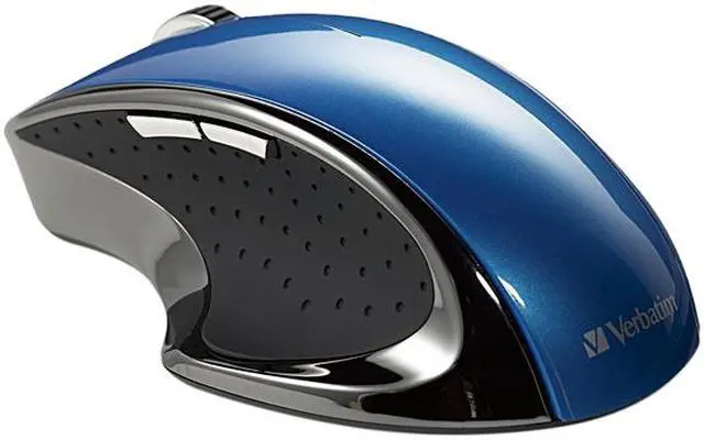 Main image of Verbatim Ergo Mouse 97593 Blue 1 x Wheel USB 2.0 RF Wireless Optical Mouse