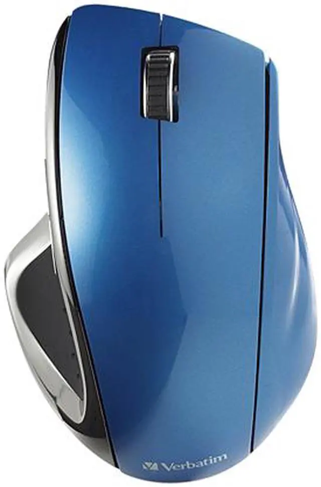Alt view image 3 of 5 - Verbatim Ergo Mouse 97593 Blue 1 x Wheel USB 2.0 RF Wireless Optical Mouse