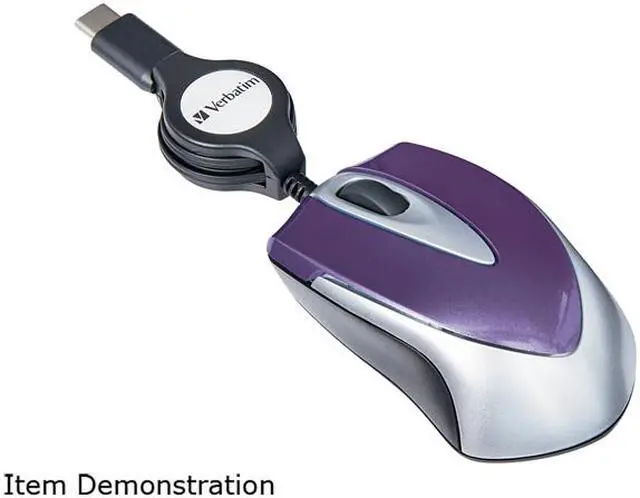Main image of Verbatim USB-C Mini Optical Travel Mouse-Purple