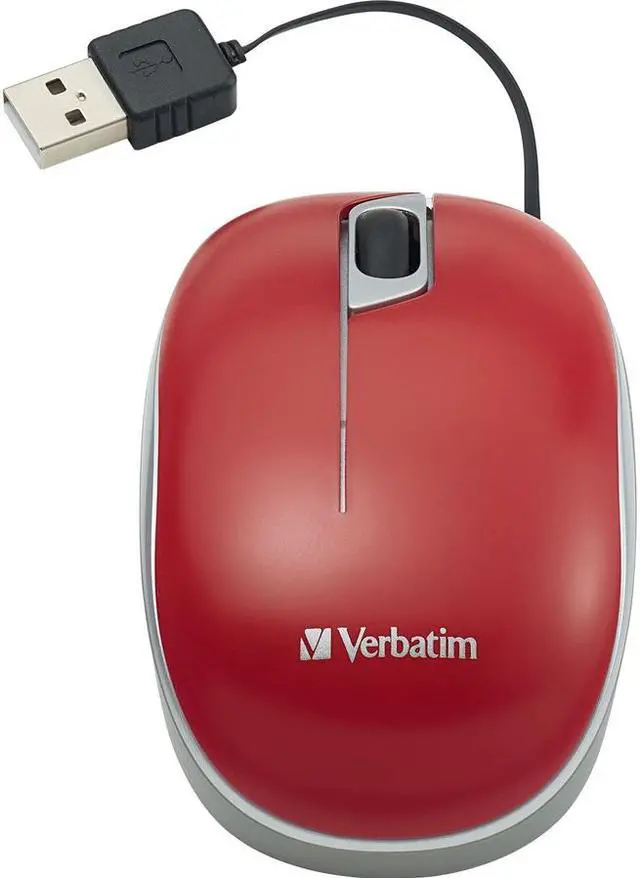 Alt view image 5 of 8 - Verbatim Optical Wires USB Type A 1000 DPI Symmetrical Mouse