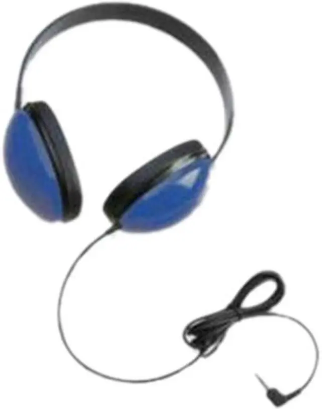 Main image of Califone 2800-BL Right angle 3.5mm mini plug Connector Supra-aural Listening First Stereo Headphones, Black