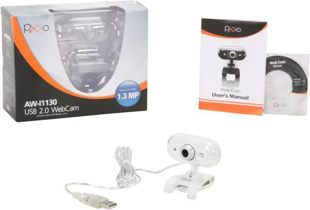Alt view image 10 of 10 - Pixxo  AW-I1130 CMOS 1.3 MP White USB WebCam